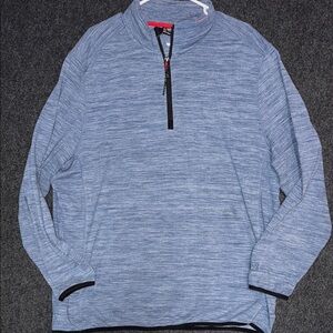 Avalanche Heathered Blue 1/4 Zip Pullover 2Xl